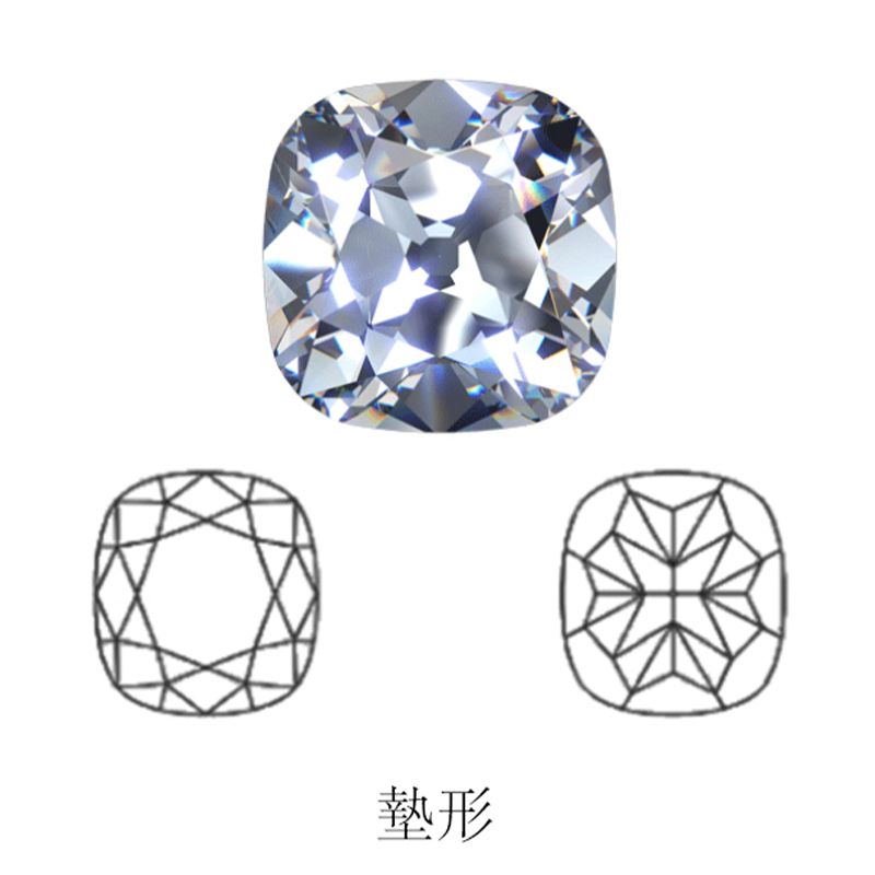 cushion cut display of LONITÉ cremation diamonds from cremated ashes and cremains